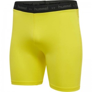 Short Hummel First Performance Tight Homme Jaune | 776770-417