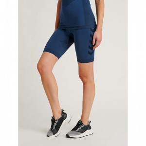 Short Hummel First Seamless Tr Sht Tigh W Femme Bleu Marine | 332393-371