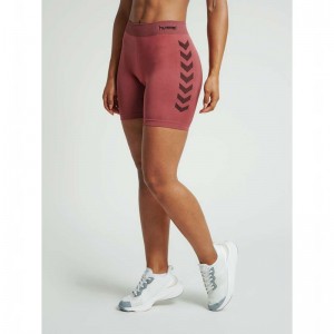 Short Hummel First Seamless Tr Sht Tigh W Femme Rouge | 265057-070