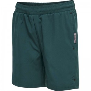 Short Hummel Move Grid Woven Enfant Vert | 928183-409