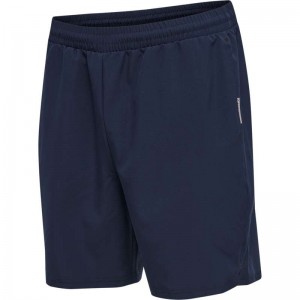Short Hummel Move Grid Woven Homme Bleu Marine | 779425-680
