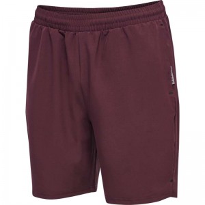Short Hummel Move Grid Woven Homme Bordeaux | 662384-431