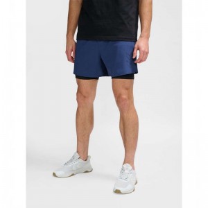 Short Hummel Mt Fast 2 In 1 Homme Bleu Marine | 885354-086