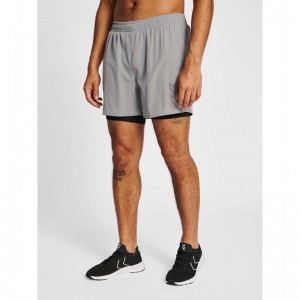 Short Hummel Mt Fast 2 In 1 Homme Grise | 707413-917