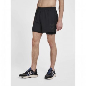 Short Hummel Mt Force 2 In 1 Homme Noir | 599608-087