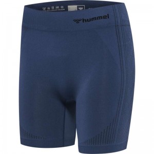 Short Hummel Mt Shaping Seamless Mw Femme Bleu | 707054-911