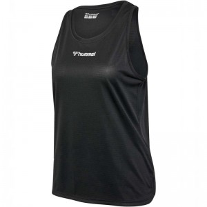 Short Hummel Run Singlet S/L Femme Noir | 840266-535