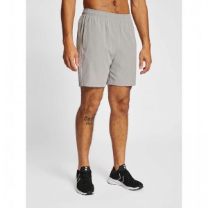 Short Hummel Te Base Woven Homme Grise | 230981-305