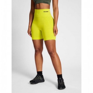 Short Hummel Tif Seamless Femme Jaune | 649699-246