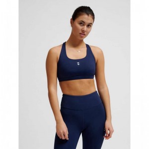 Soutien Gorge Sport Hummel Fast Impact Strap Femme Bleu Marine | 139024-678