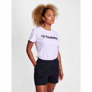 Soutien Gorge Sport Hummel Go 2.0 Logo S/S Femme Blanche | 382724-751