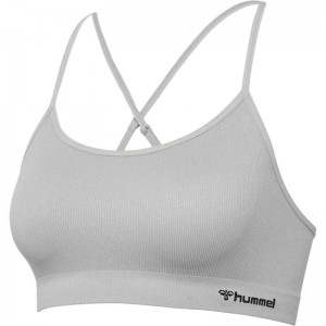 Soutien Gorge Sport Hummel Juno Seamless Femme Grise | 731915-499