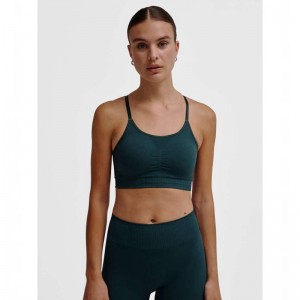 Soutien Gorge Sport Hummel Mt Define Seamless Padded Femme Vert | 338859-464
