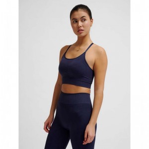 Soutien Gorge Sport Hummel Mt Define Seamless Padded Femme Bleu Marine | 895148-225
