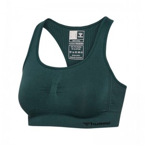 Soutien Gorge Sport Hummel Mt Shaping Seamless Top Femme Vert | 304110-901