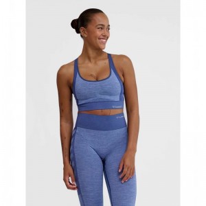 Soutien Gorge Sport Hummel Mt Shine Seamless Femme Bleu | 581426-455