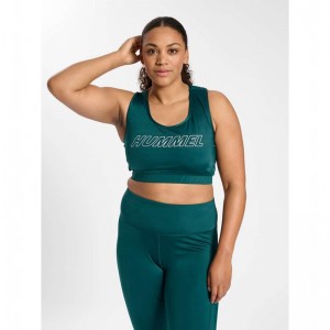 Soutien Gorge Sport Hummel Te Curvy Plus Femme Vert | 580659-478