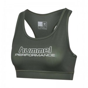 Soutien Gorge Sport Hummel Te Fundamental Femme Vert | 185140-317