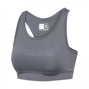 Soutien Gorge Sport Hummel Te Fundamental Femme Grise | 844538-619