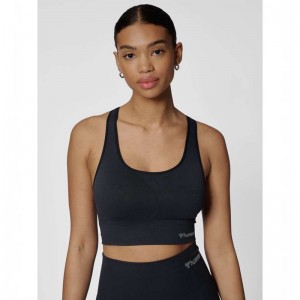 Soutien Gorge Sport Hummel Tif Seamless Top Femme Noir | 810830-033