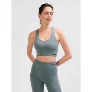 Soutien Gorge Sport Hummel Tif Seamless Top Femme Grise | 127346-288