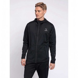 Sweat a Capuche Hummel Aston Zip Homme Noir | 647610-222