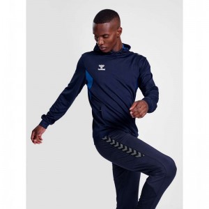 Sweat a Capuche Hummel Authentic Pl Homme Bleu Marine | 326887-843