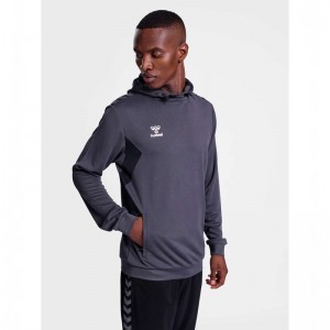 Sweat a Capuche Hummel Authentic Pl Homme Grise | 145954-834