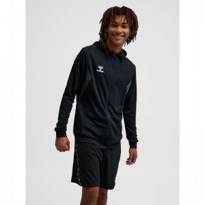 Sweat a Capuche Hummel Authentic Pl Zip Homme Noir | 149042-042