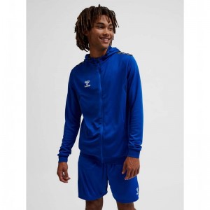Sweat a Capuche Hummel Authentic Pl Zip Homme Bleu | 831755-689