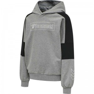 Sweat a Capuche Hummel Boxline Enfant Grise | 730110-038