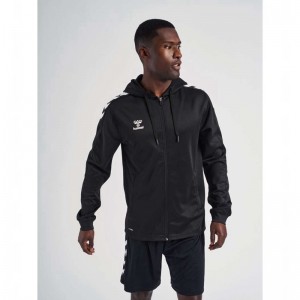 Sweat a Capuche Hummel Core Xk Poly Homme Noir | 487860-969