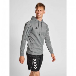 Sweat a Capuche Hummel Core Xk Poly Homme Grise | 838746-806