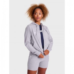 Sweat a Capuche Hummel Go 2.0 Zip Femme Grise | 984961-599