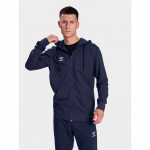 Sweat a Capuche Hummel Go 2.0 Zip Homme Bleu Marine | 551801-092