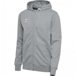 Sweat a Capuche Hummel Go 2.0 Zip Homme Grise | 209486-743