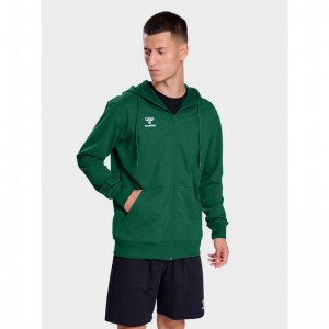 Sweat a Capuche Hummel Go 2.0 Zip Homme Vert | 625275-882