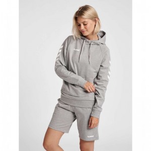 Sweat a Capuche Hummel Go Cotton Femme Grise | 060771-083