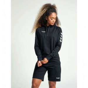 Sweat a Capuche Hummel Go Cotton Femme Noir | 392343-043