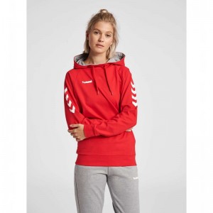 Sweat a Capuche Hummel Go Cotton Femme Rouge | 897401-896