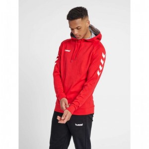 Sweat a Capuche Hummel Go Cotton Homme Rouge | 556979-284