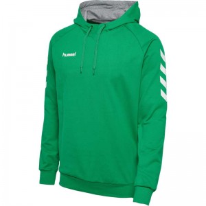 Sweat a Capuche Hummel Go Cotton Homme Vert | 750848-943