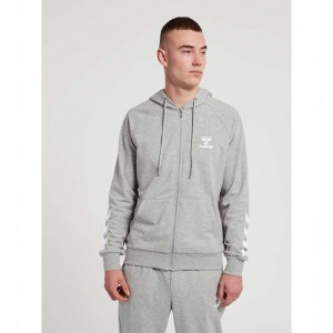 Sweat a Capuche Hummel Isam 2.0 Zip Homme Grise | 702159-691