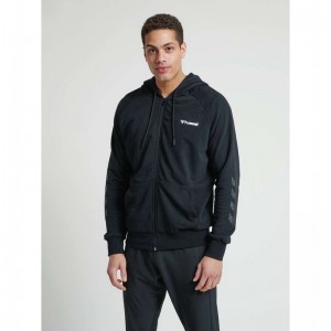 Sweat a Capuche Hummel Isam Zip Homme Noir | 459803-115