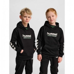 Sweat a Capuche Hummel Jr Logo Enfant Noir | 660181-846
