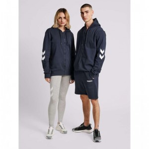 Sweat a Capuche Hummel Legacy Zip Homme Bleu Marine | 579312-582