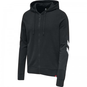 Sweat a Capuche Hummel Legacy Zip Plus Homme Noir | 478094-938