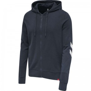 Sweat a Capuche Hummel Legacy Zip Plus Homme Bleu Marine | 880462-907