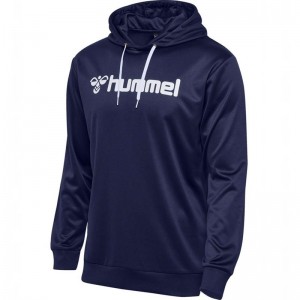 Sweat a Capuche Hummel Logo Homme Bleu Marine | 871564-079