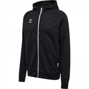 Sweat a Capuche Hummel Move Grid Cotton Zip Homme Noir | 122966-120